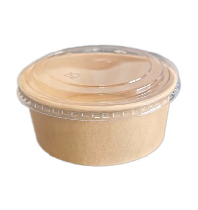 1000ML KRAFT BOWL WITH CLEAR LID 300PCS