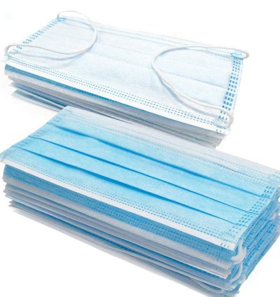 3ply Nonwoven Black/Blue Protective Medical Surgical Disposable Face Mask
